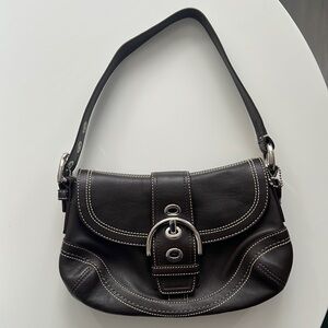 Vintage Coach Soho Shoulder Bag Chocolate Brown
